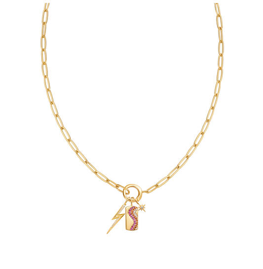  Pop Charms - Anhänger - Silber / 14kt GP - Zirkonia